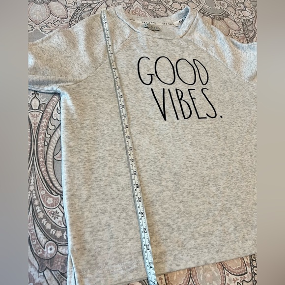 Rae Dunn Good Vibes Pullover Sweatshirt - Picture 8 of 11